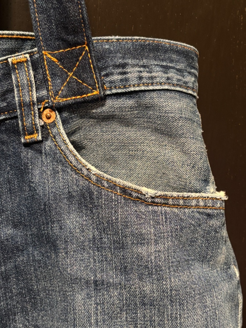 Urban Outfitters Urban Renewal Vintage Levi’s Denim Tote Bag - Picture 3 of 9